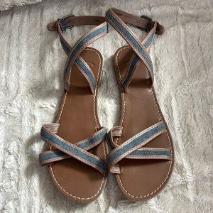 GAP ankle strap Sandals Jean and synthetic leather women’s size 7